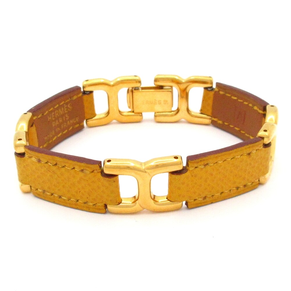 Hermès Bracelet Dark yellow Gold Leather Hardware